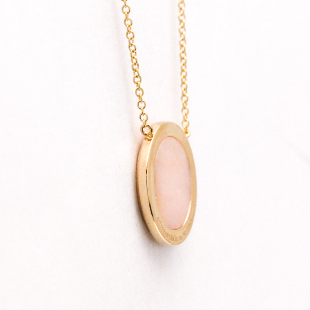 Pendant Necklace 18K Rose Gold with Diamond and Opal
