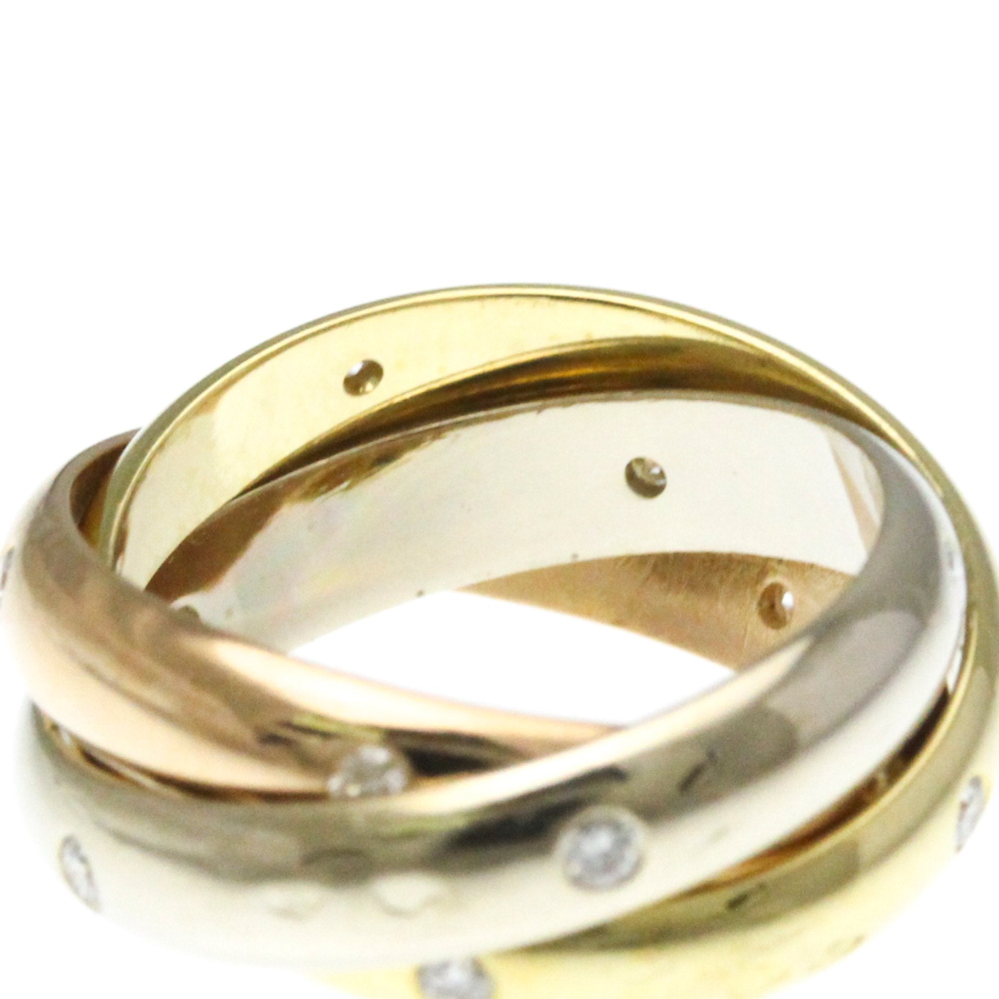 Vendome Louis Cartier Band Ring 18K Tricolor Gold