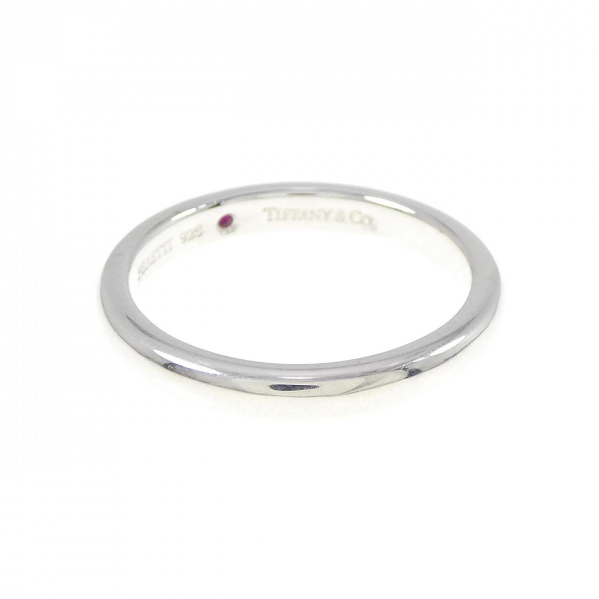 Band Ring Sterling Silver with Ruby