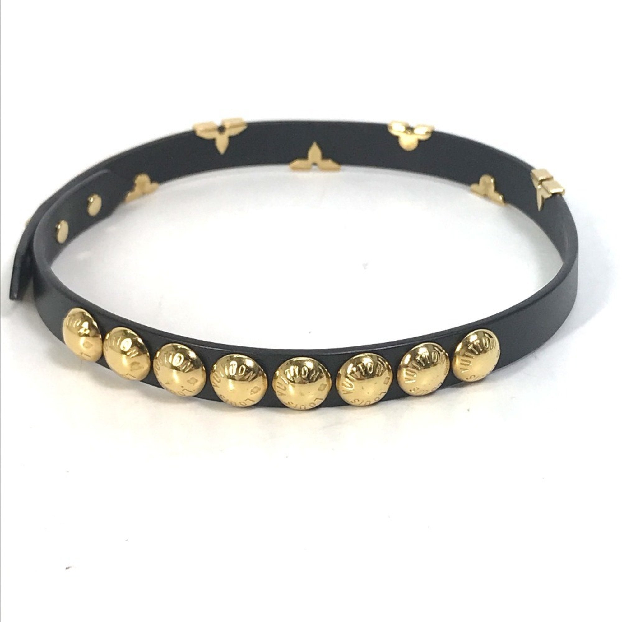 Monogram Bracelet Leather and Gold