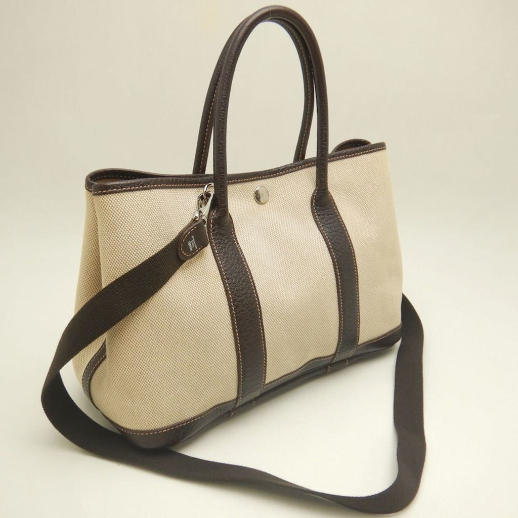 Garden Party Tote Toile and Leather 30