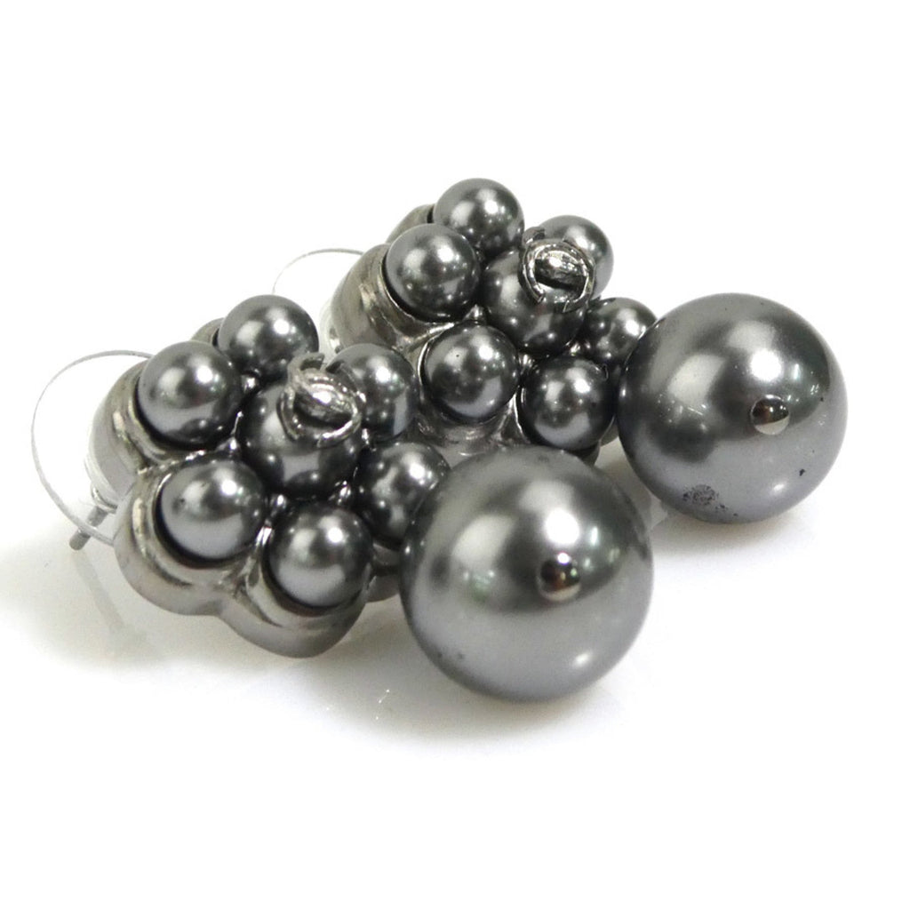CC Logo Earrings Silver-Tone Metal Silver-Tone Metal