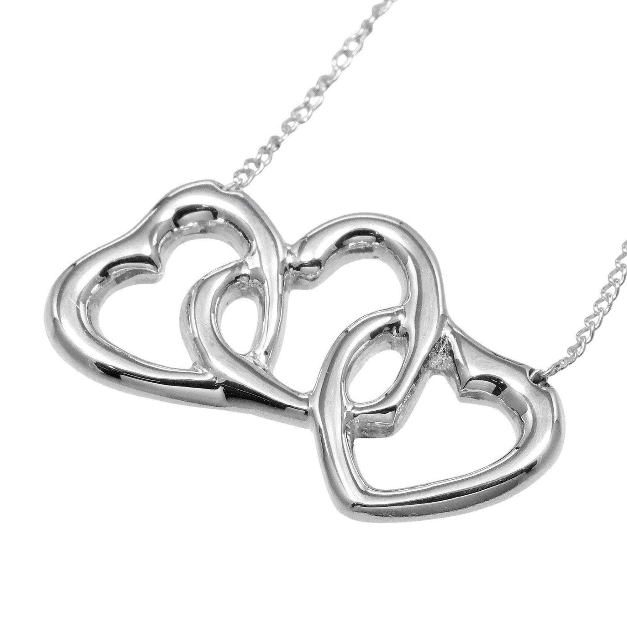 Triple Heart Pendant Necklace Sterling Silver