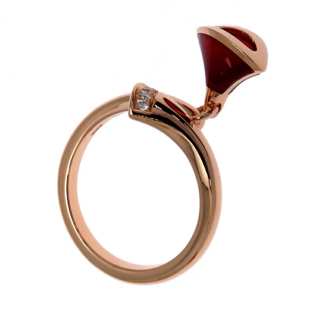 Diva Dream Ring 18K Rose Gold With Carnelian and Diamond