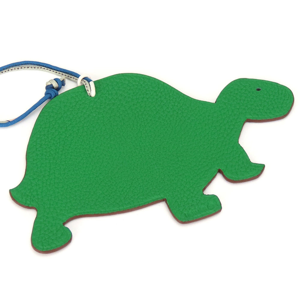 Petite H Turtle Charm Epsom Leather and Taurillon Clemence Leather Green and Purple Handbag Charm