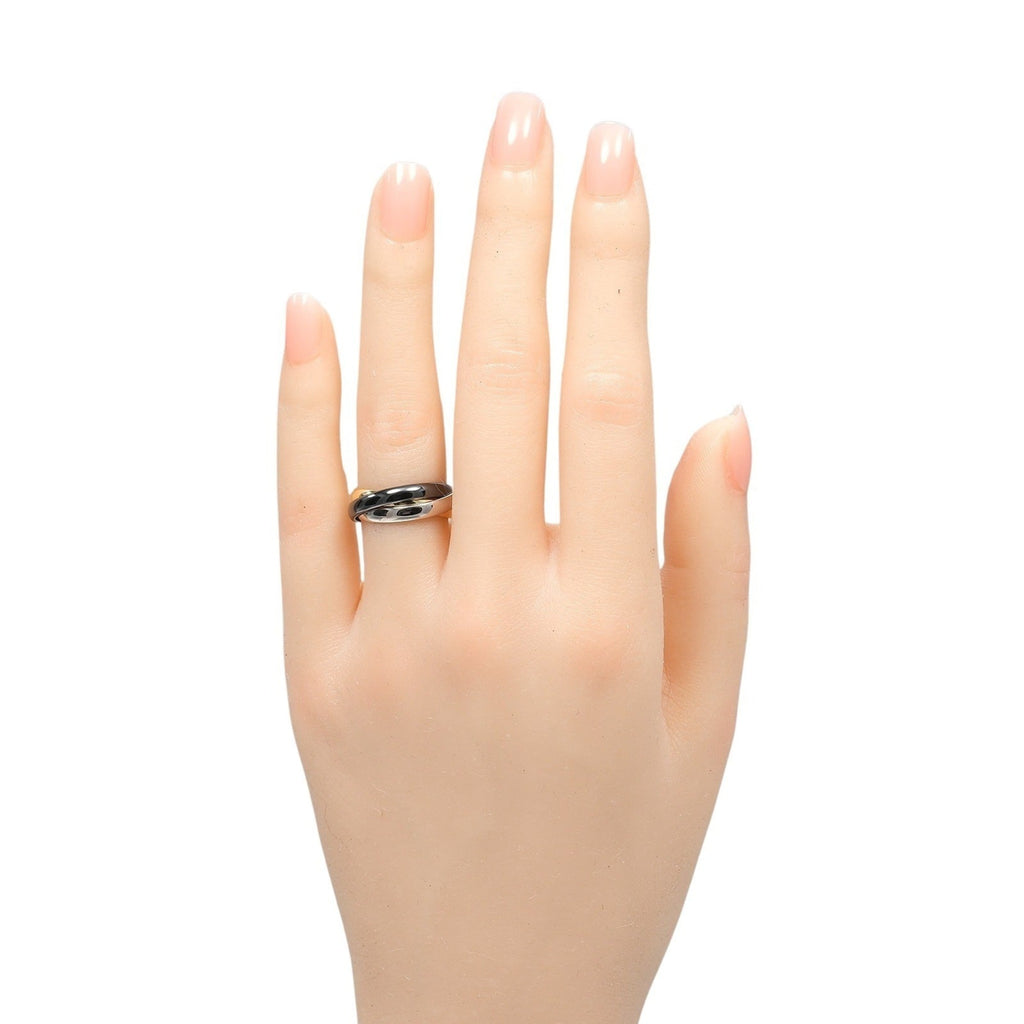 Trinity Ring 18K Yellow Gold and 18K White Gold and Ceramic