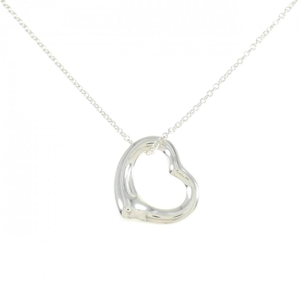 Open Heart Pendant Necklace Sterling Silver 15.9mm