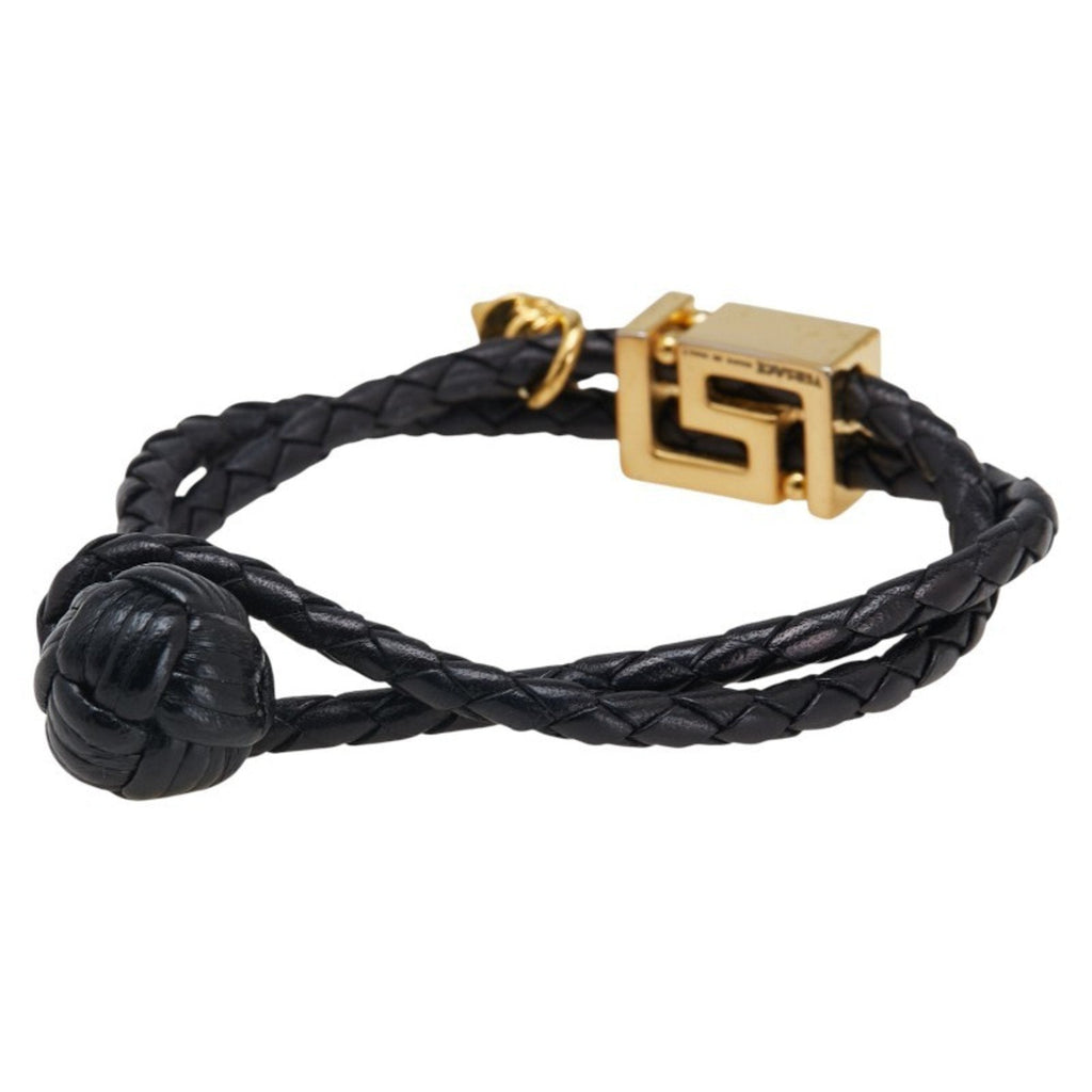 Bracelet Black Leather with Rhinestone