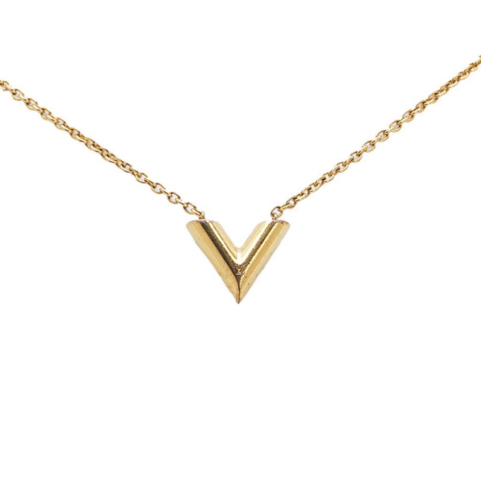 Essential V Chain Pendant Necklace Gold Plated