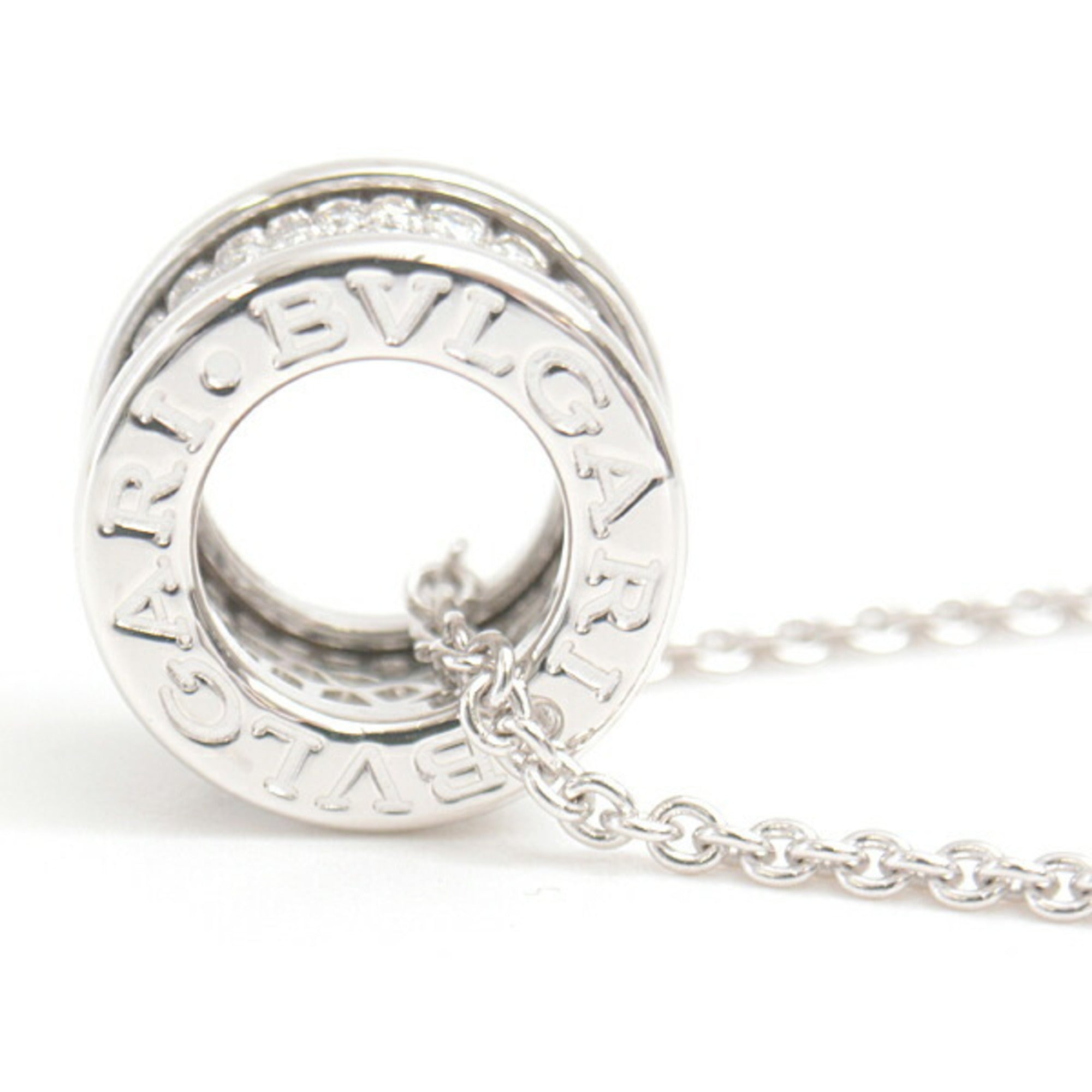 B.Zero1 Pendant Necklace 18K White Gold with Diamond