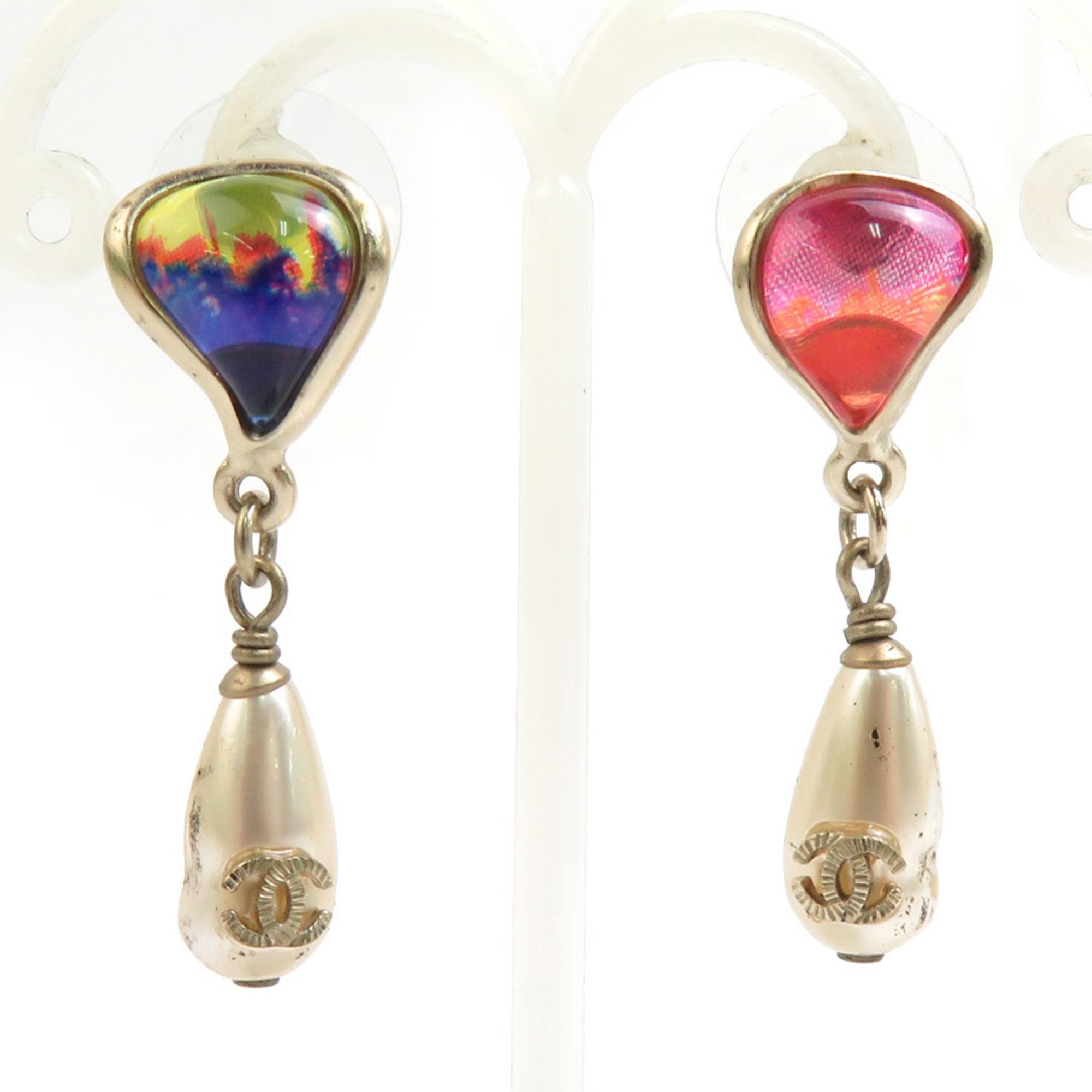 CC Logo Earrings Gold-Tone Metal