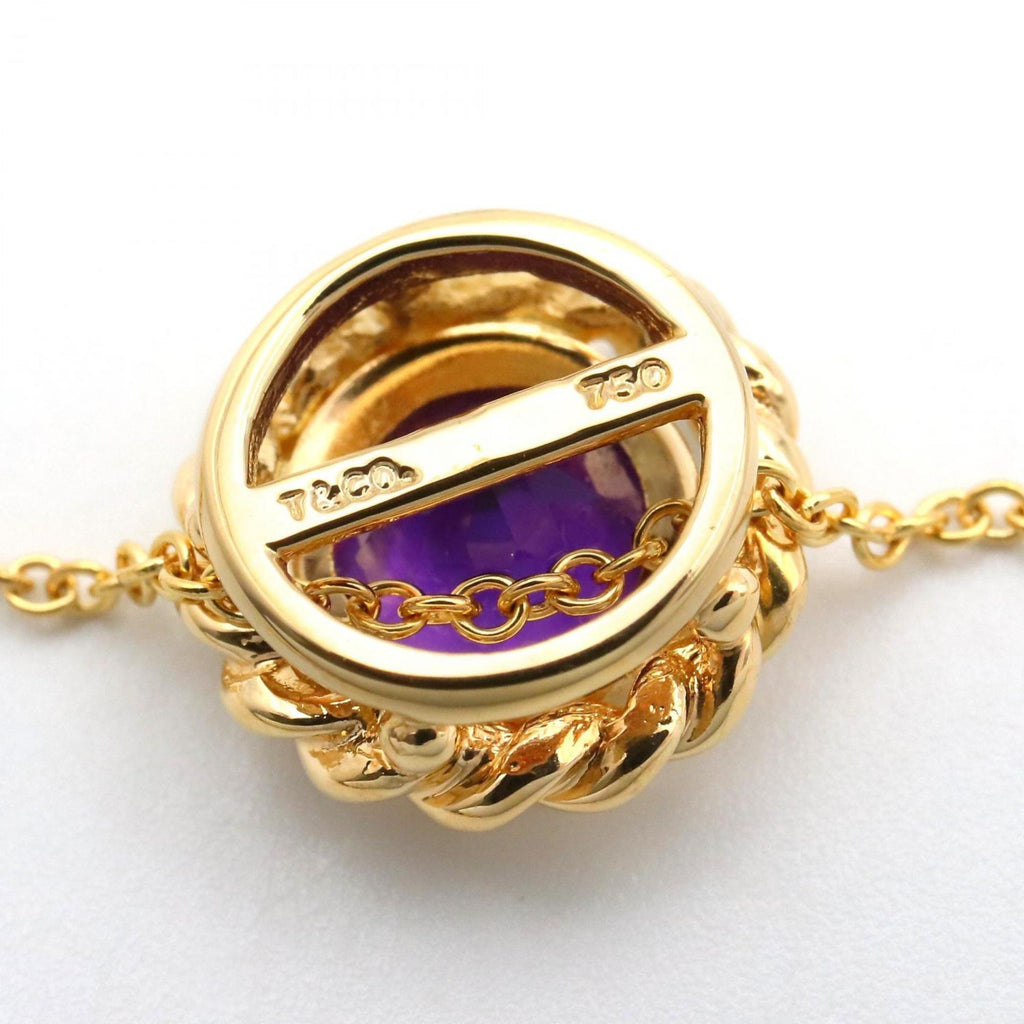 Pendant Necklace 18K Yellow Gold with Amethyst