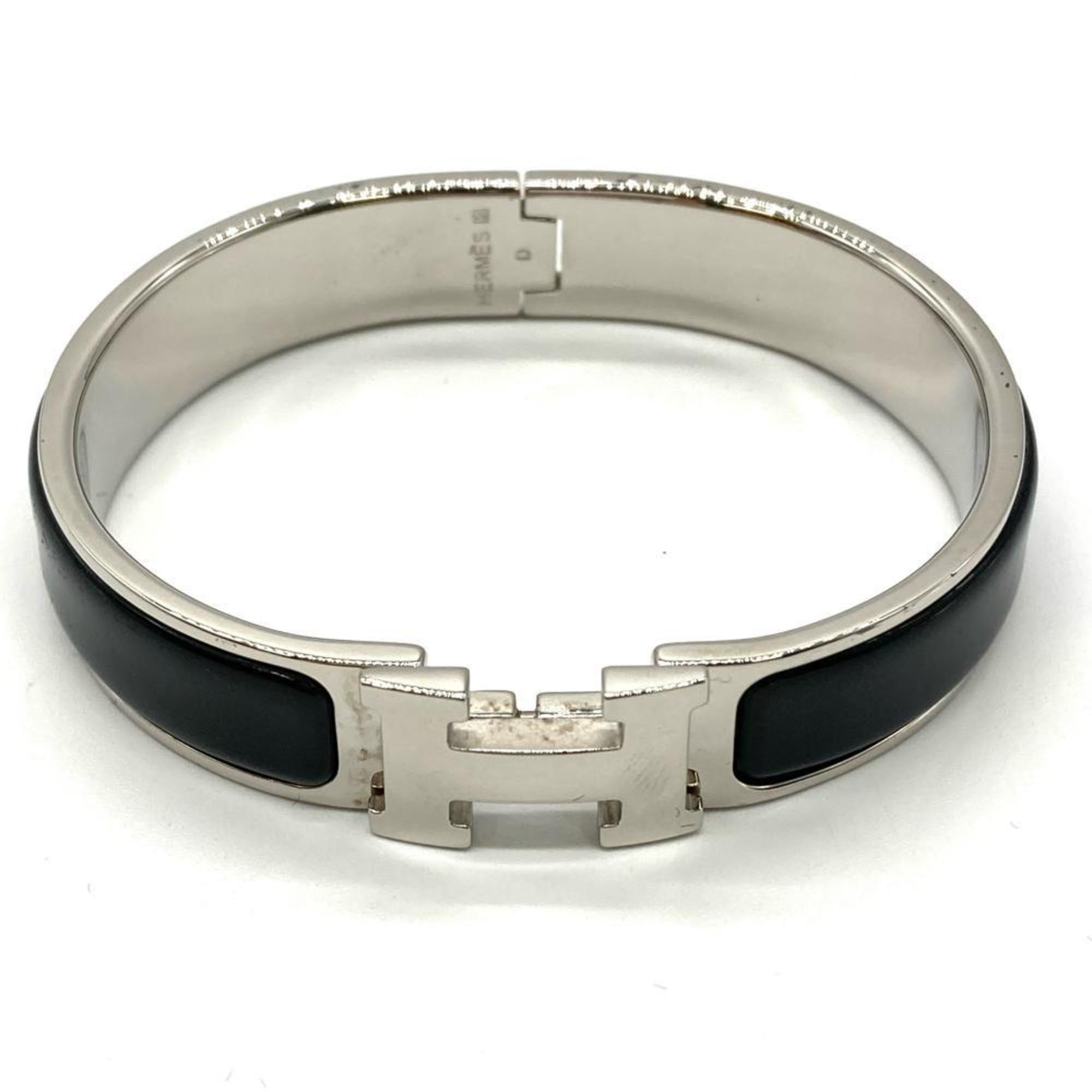 Clic Bracelet Enamel Black and Silver