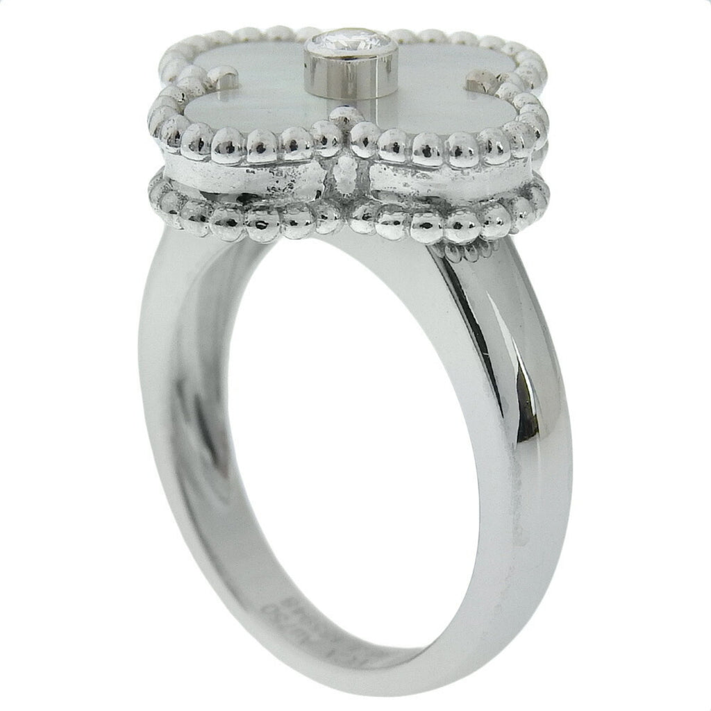 Vintage Alhambra Ring 18K White Gold
