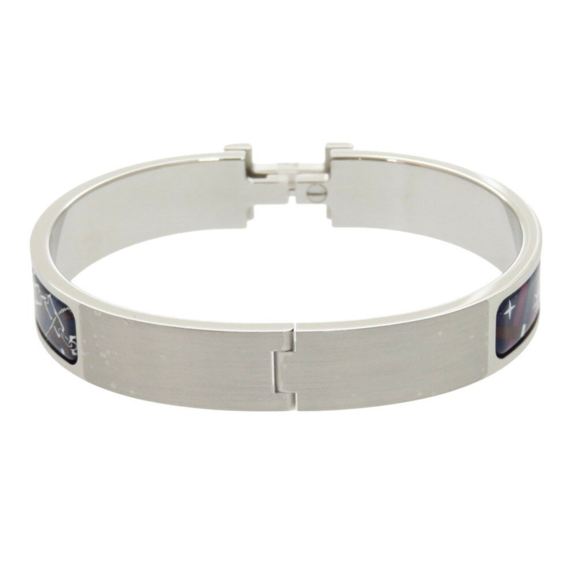 Click C'est La Fit Fan Bangle Metal Navy and Silver Bracelet