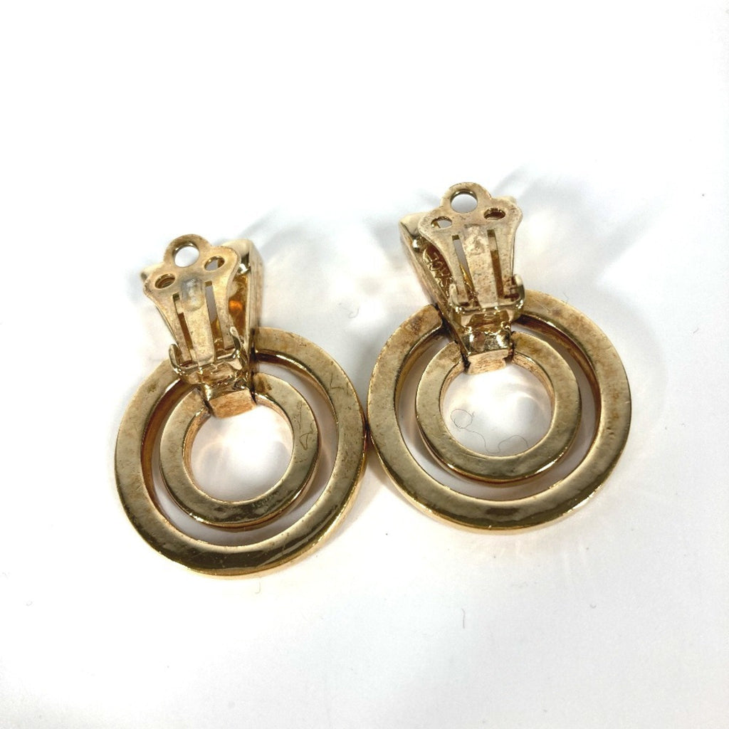 Earrings Rhinestone Gold-Tone Metal
