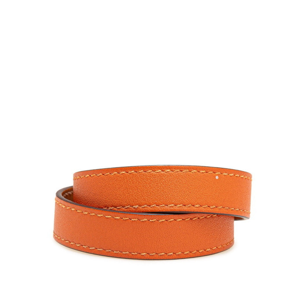 Kelly Bracelet Swift Leather Gold and Orange