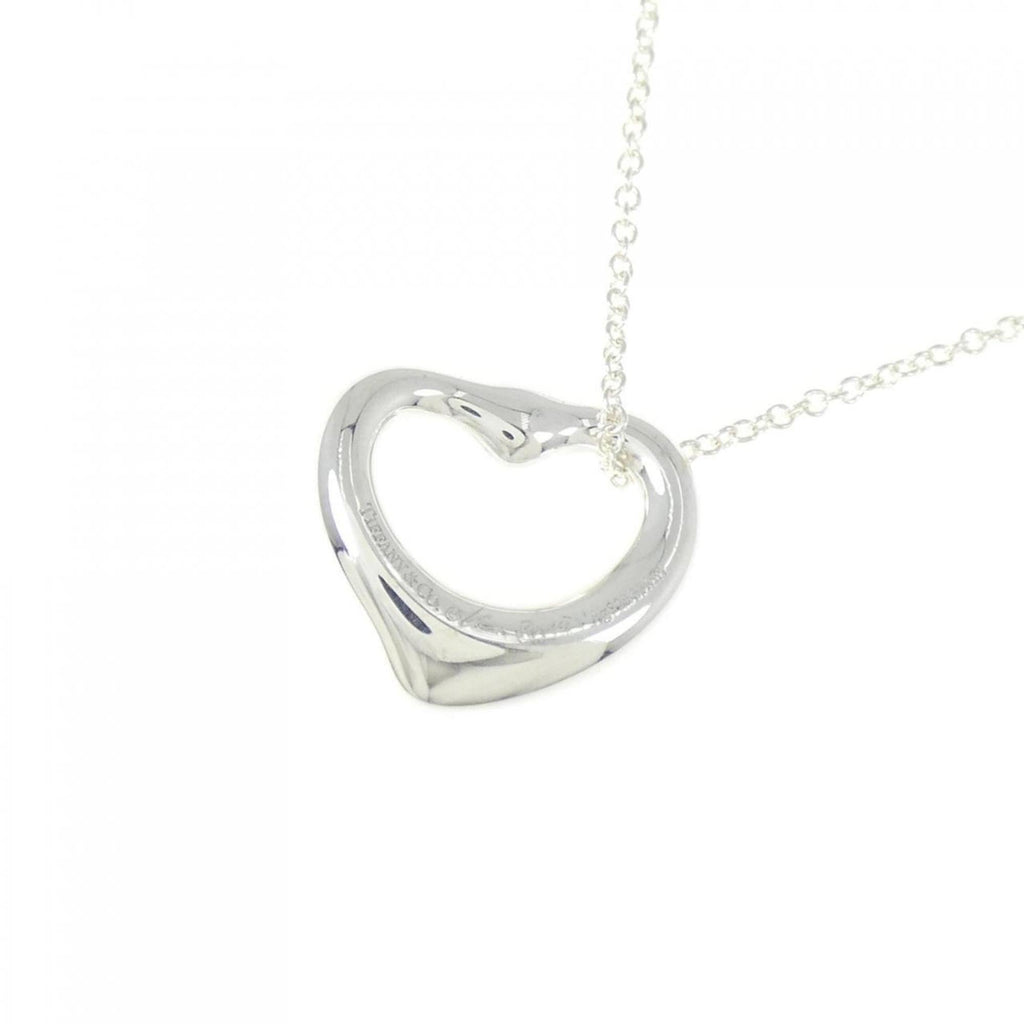 Open Heart Pendant Necklace Sterling Silver 14.9mm