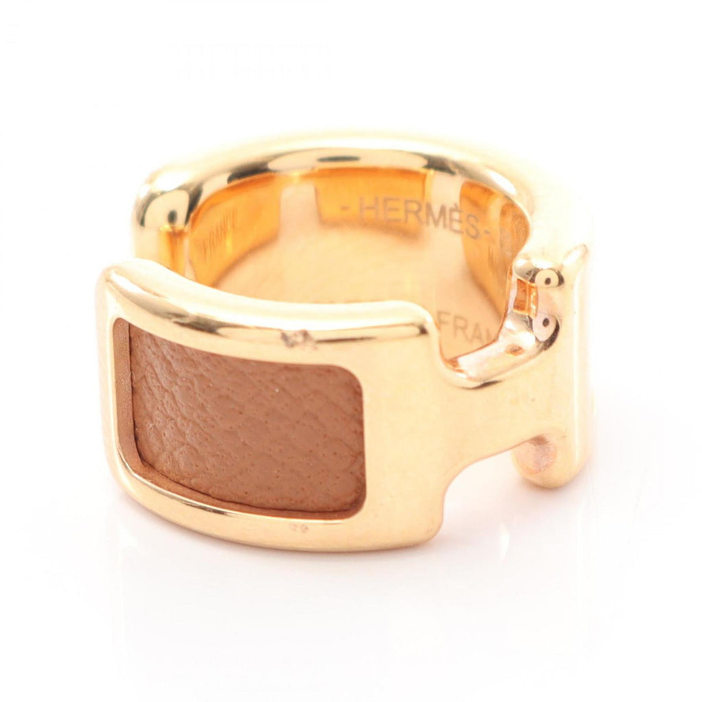 Olympe Earrings Epsom Leather and Gold Mini