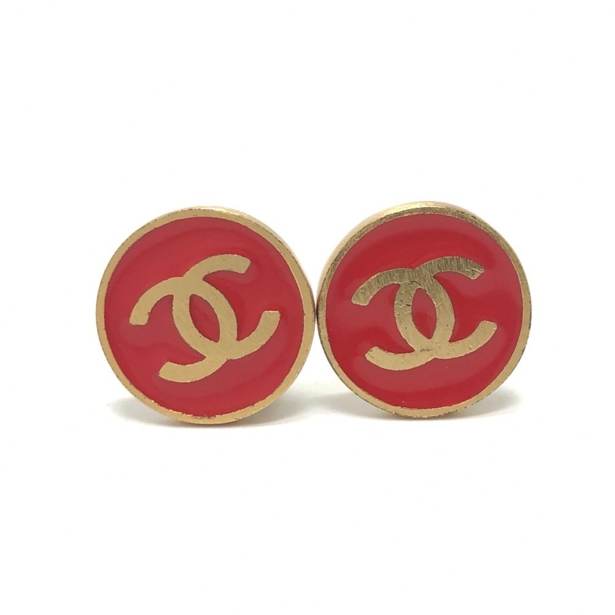CC Logo Clip-On Earrings Gold-Tone Metal Gold-Tone Metal