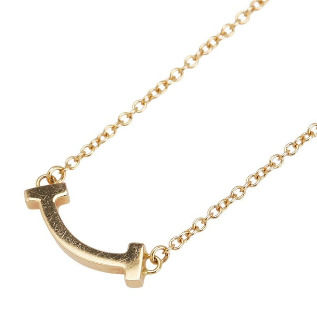 T Smile Mini Pendant Necklace 18K Yellow Gold
