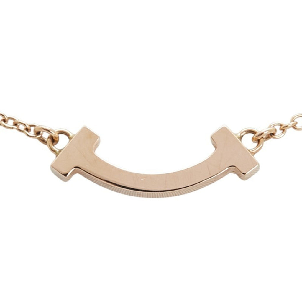 T Smile Mini Pendant Necklace 18K Rose Gold
