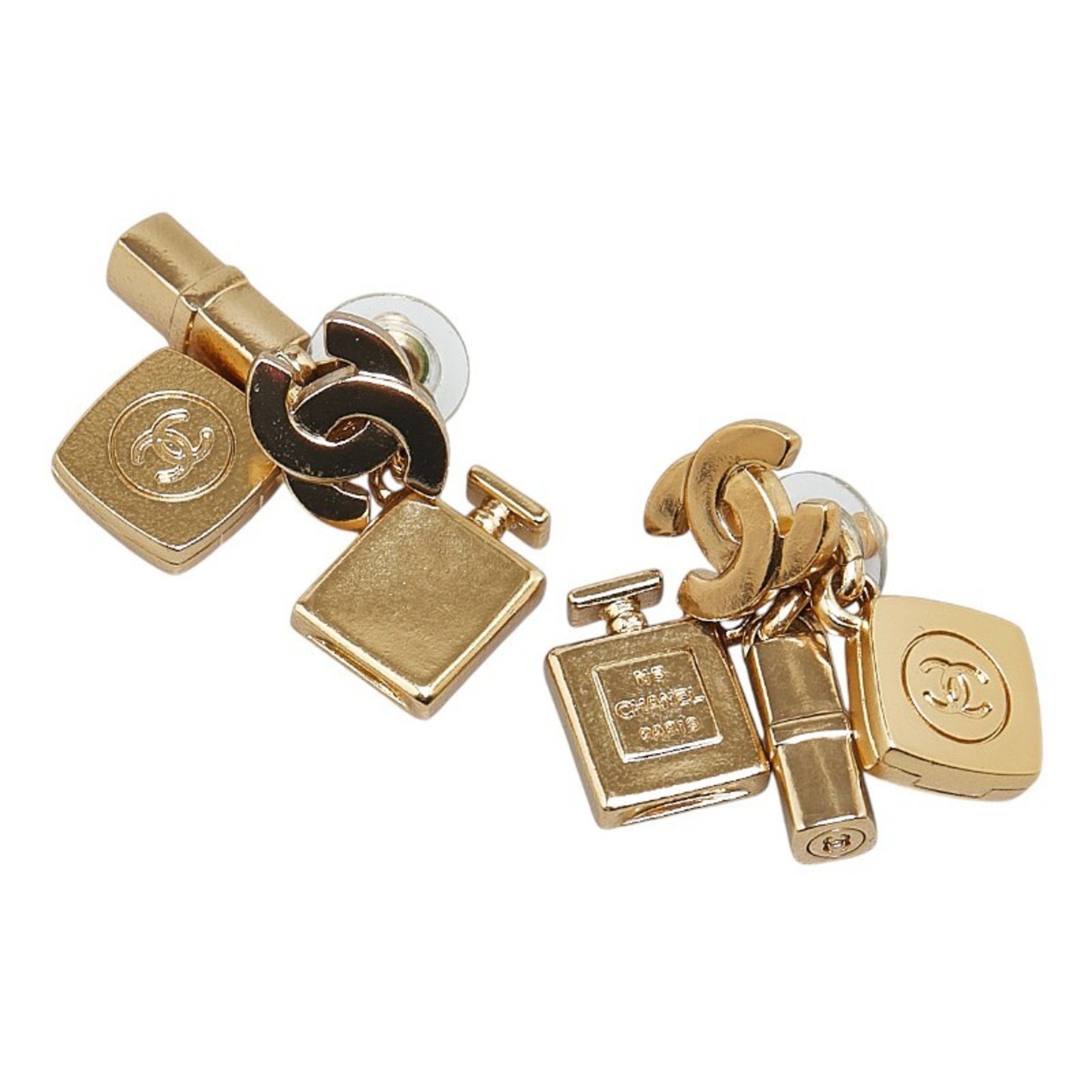 CC Logo Earrings Metal Gold-Tone Metal
