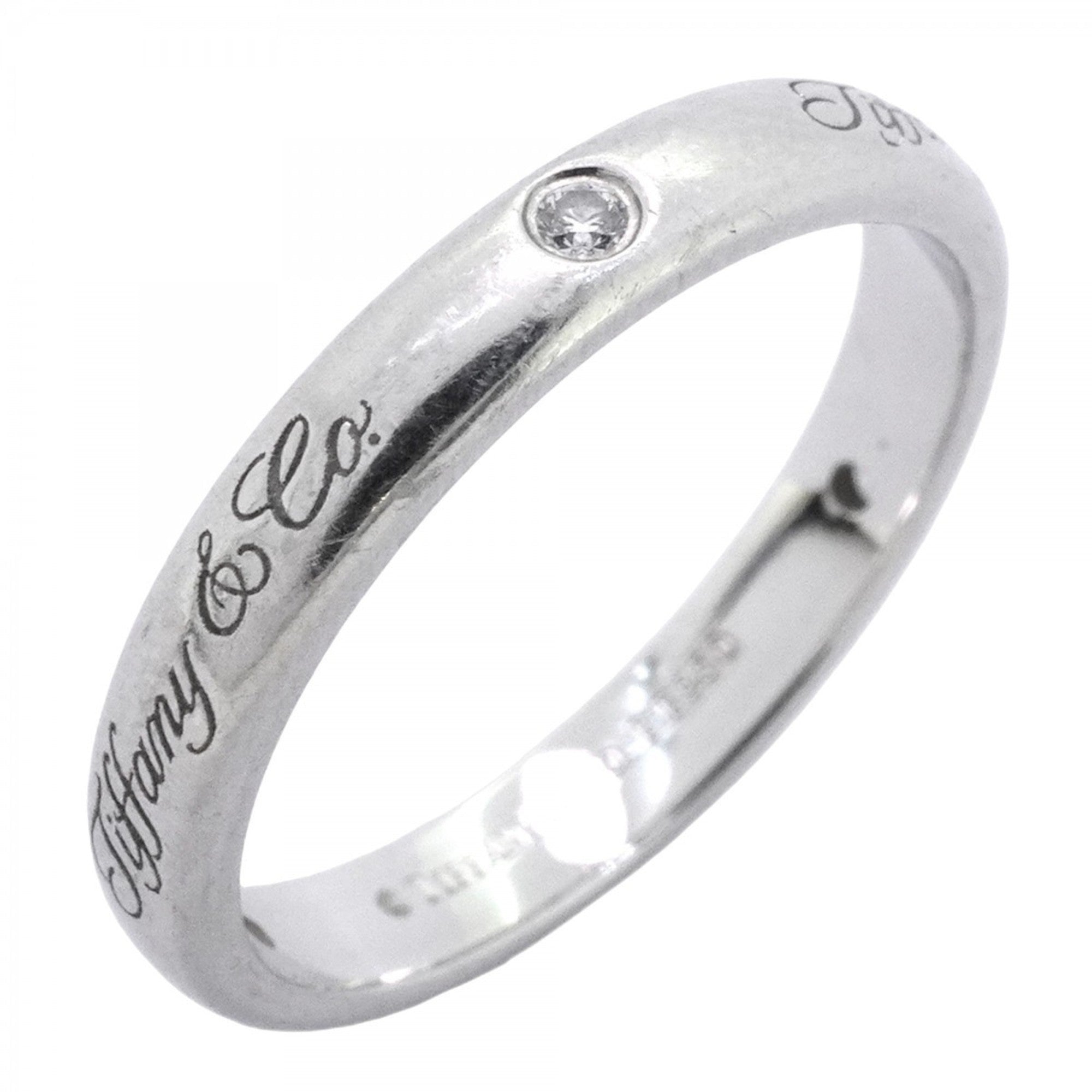 Lucida Notes Band Ring Platinum with Diamond