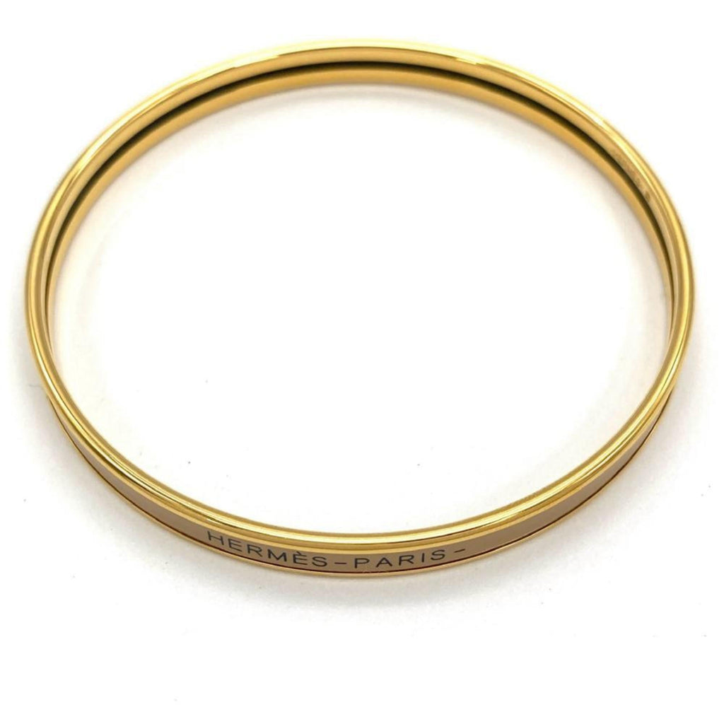 Bracelet Enamel and Metal Beige