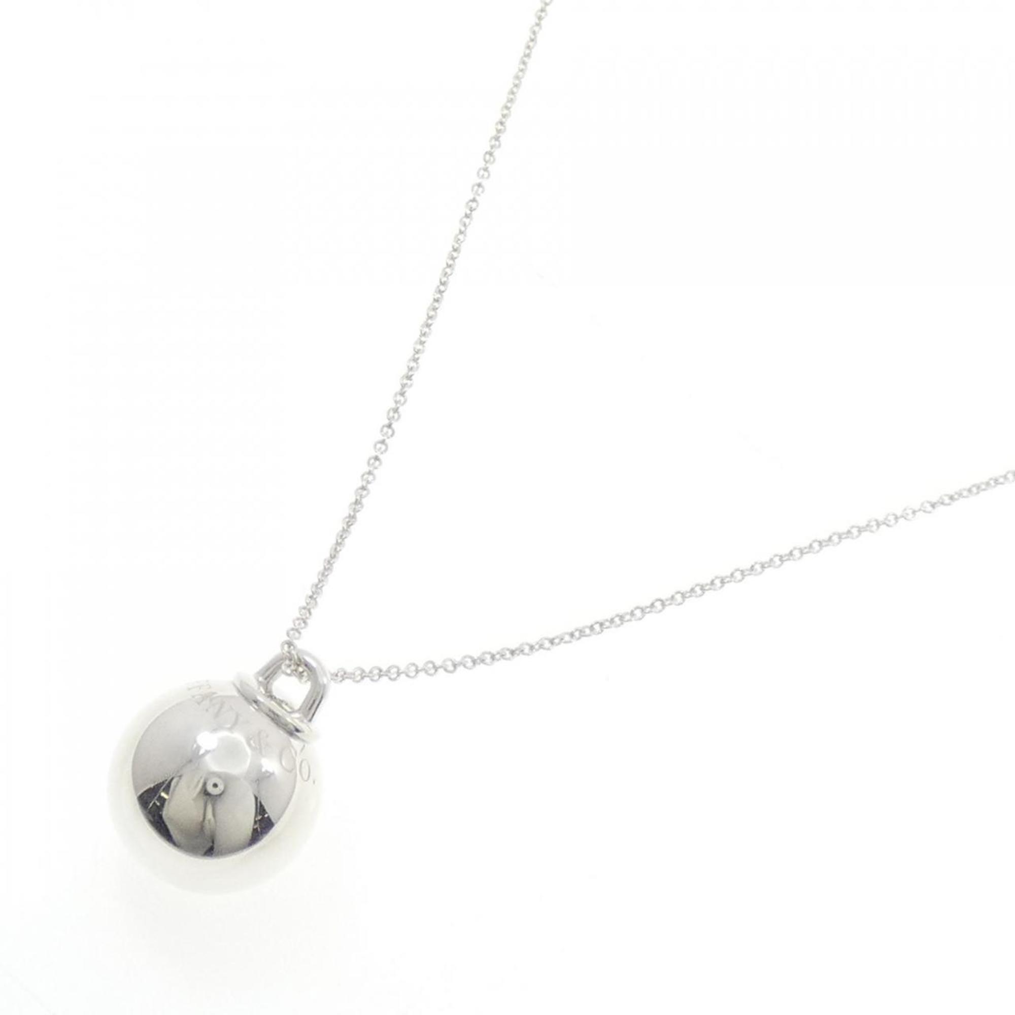 Ball Pendant Necklace Sterling Silver