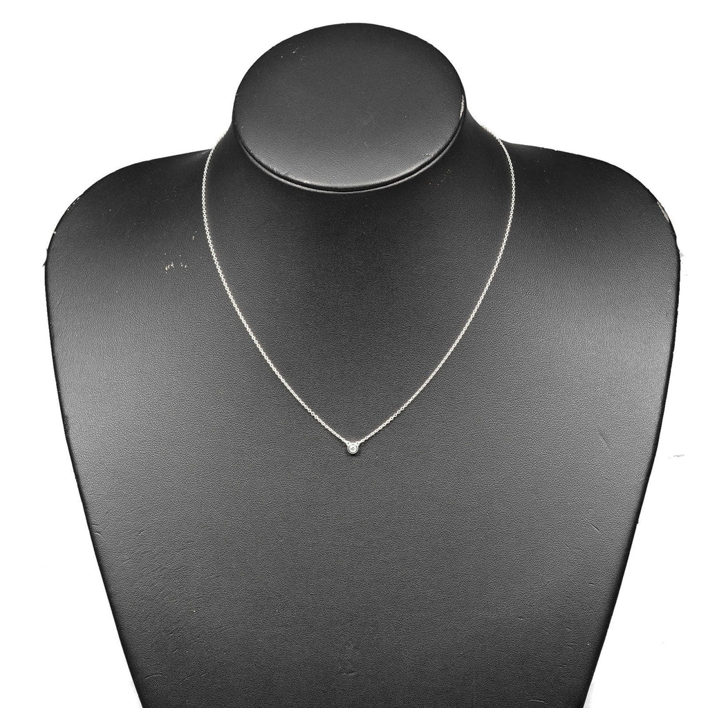 Elsa Peretti Diamonds By The Yard Pendant Necklace Sterling Silver and Diamond