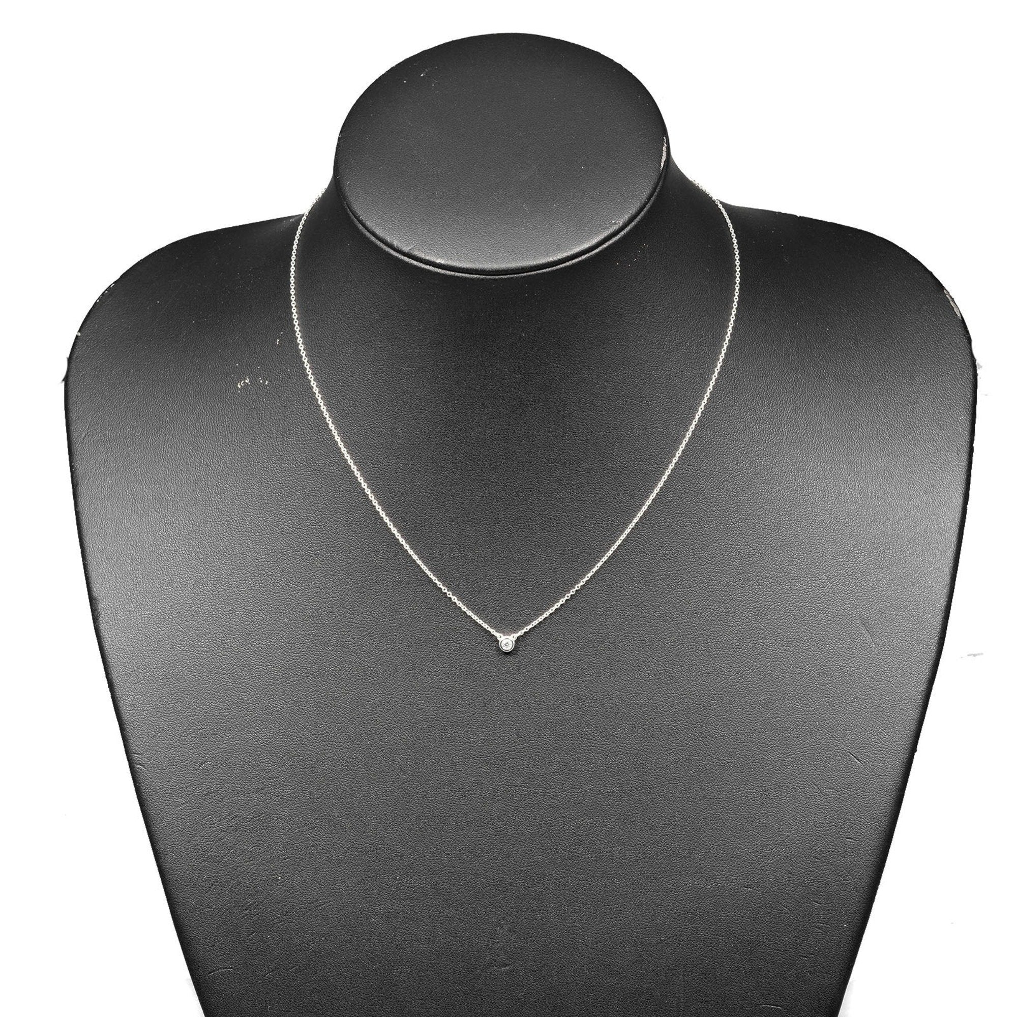 Elsa Peretti Diamonds By The Yard Pendant Necklace Sterling Silver and Diamond
