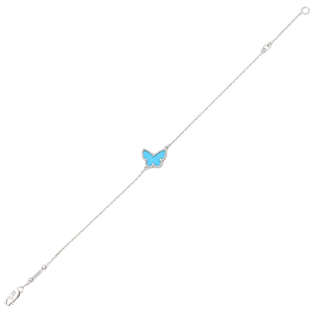 Sweet Papillon Bracelet 18K White Gold With Turquoise