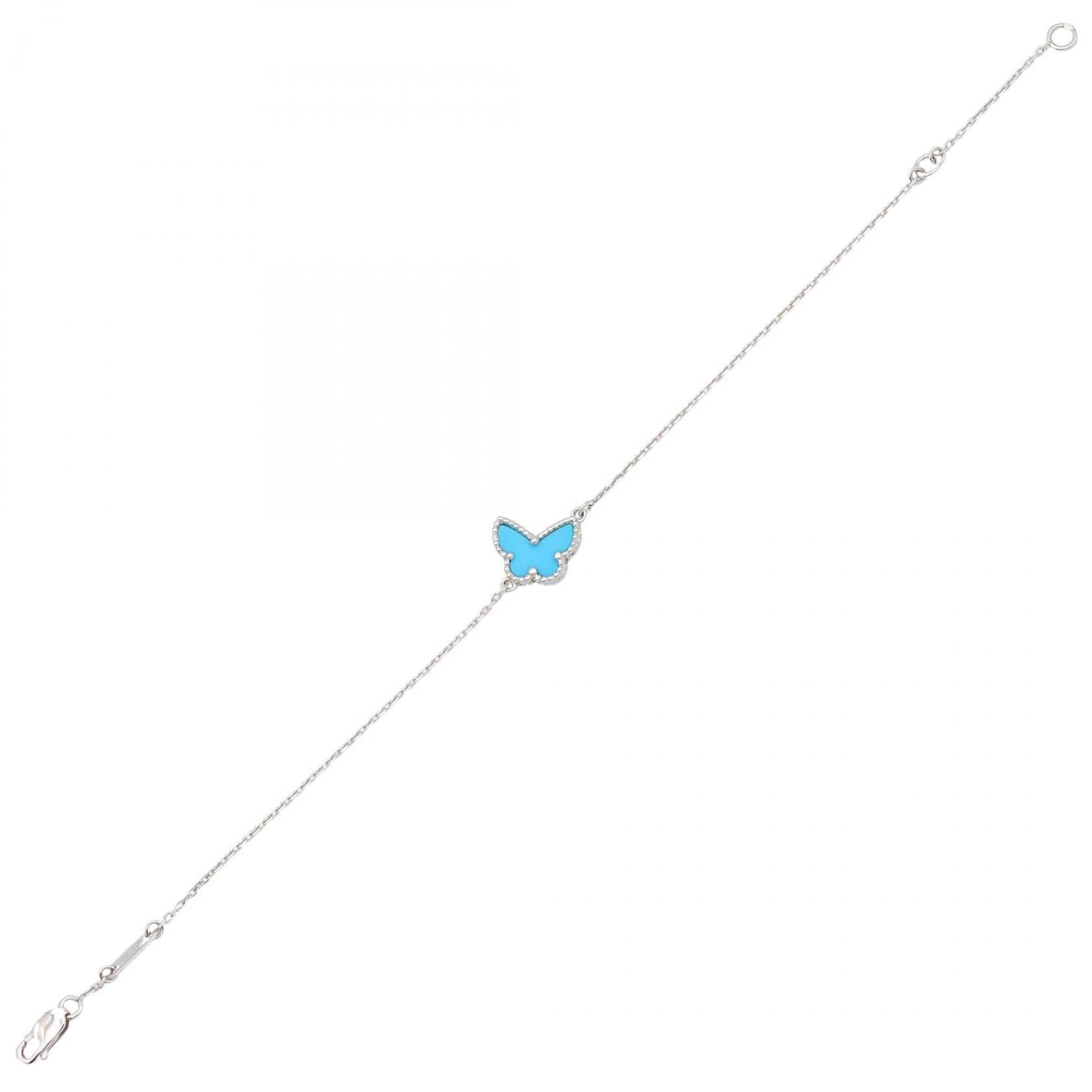 Sweet Papillon Bracelet 18K White Gold With Turquoise