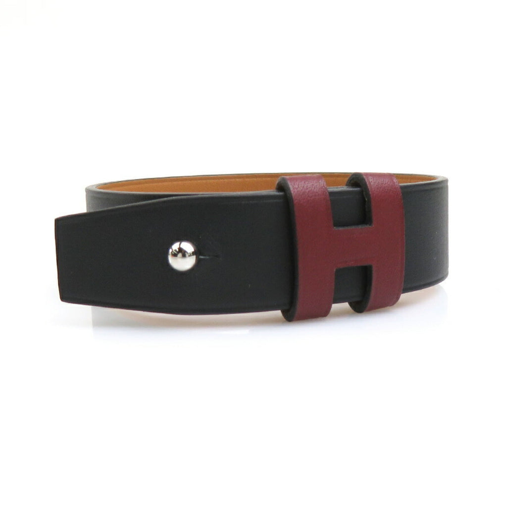 Bracelet Leather Black And Bordeaux