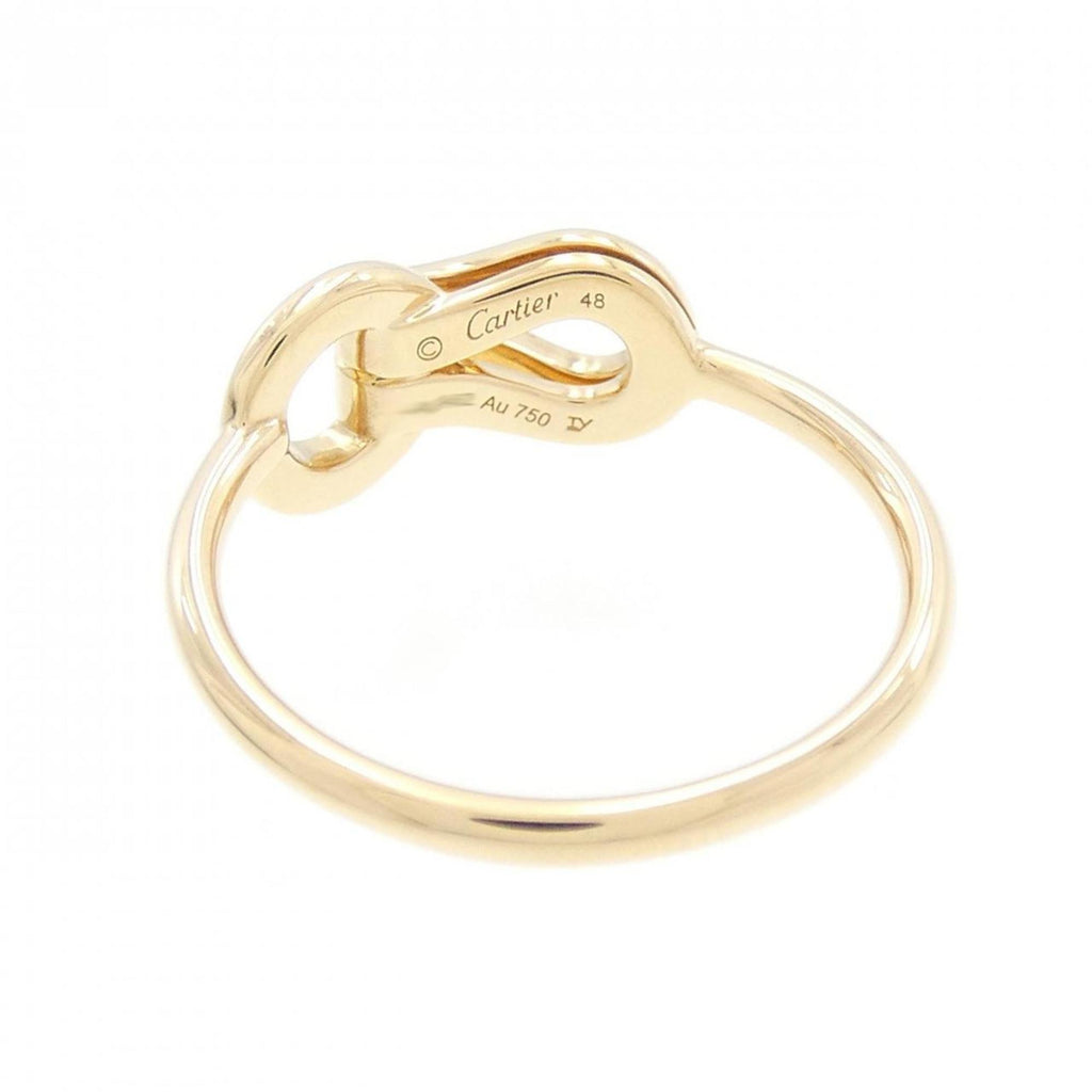 Agraffe Ring 18K Rose Gold and Diamond