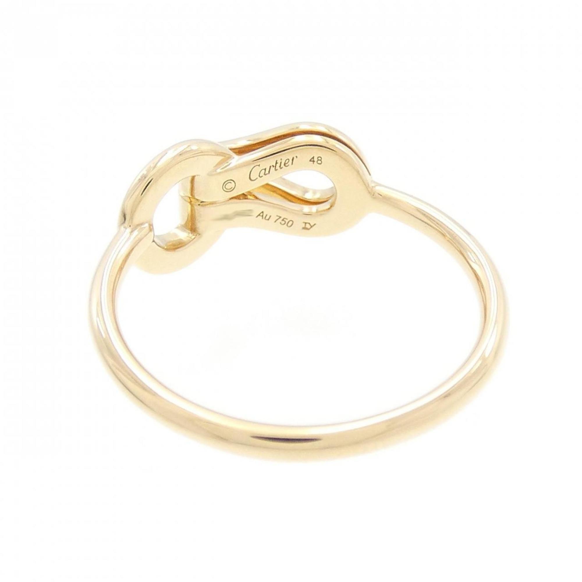 Agraffe Ring 18K Rose Gold and Diamond