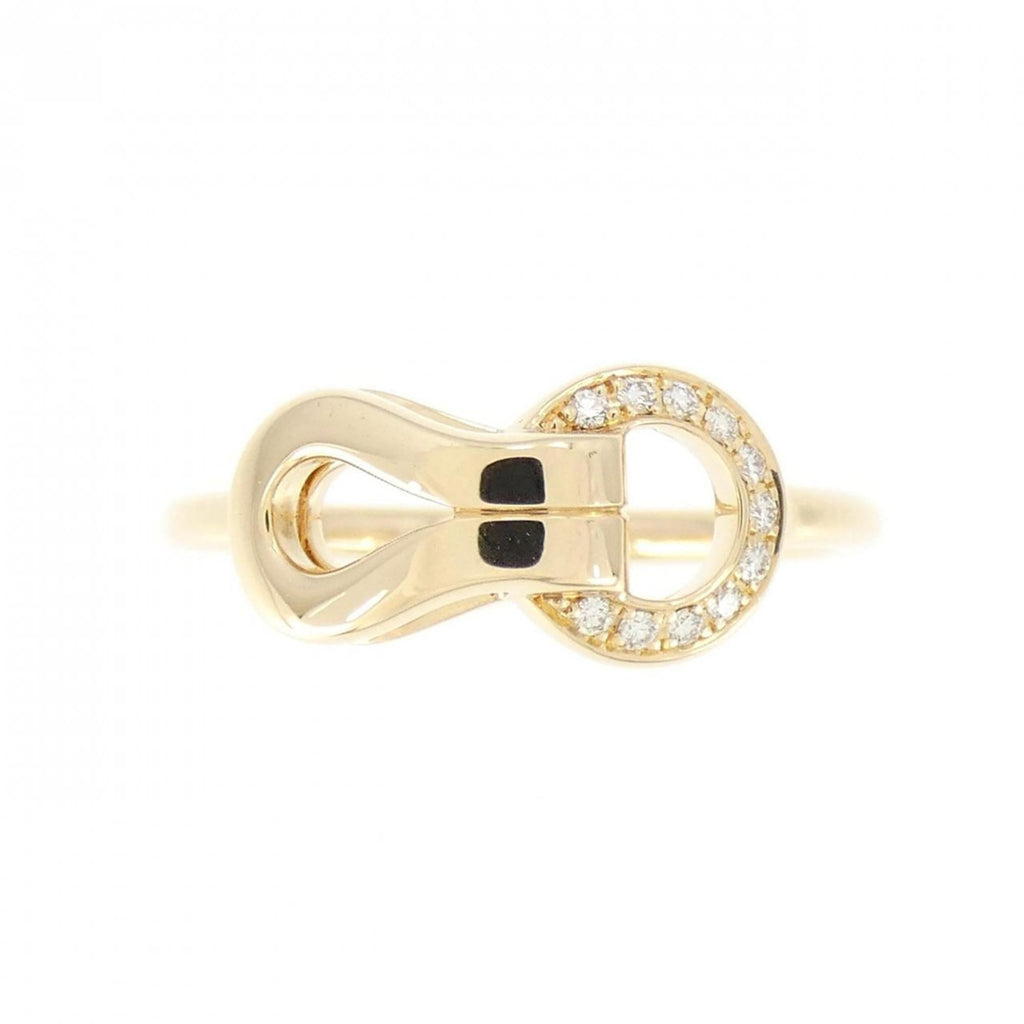Agraffe Ring 18K Rose Gold and Diamond