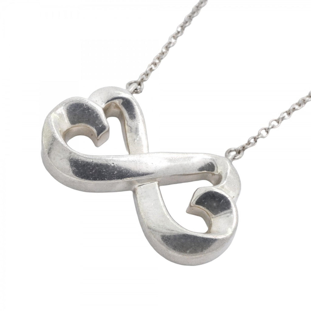 Double Loving Heart Pendant Necklace Sterling Silver