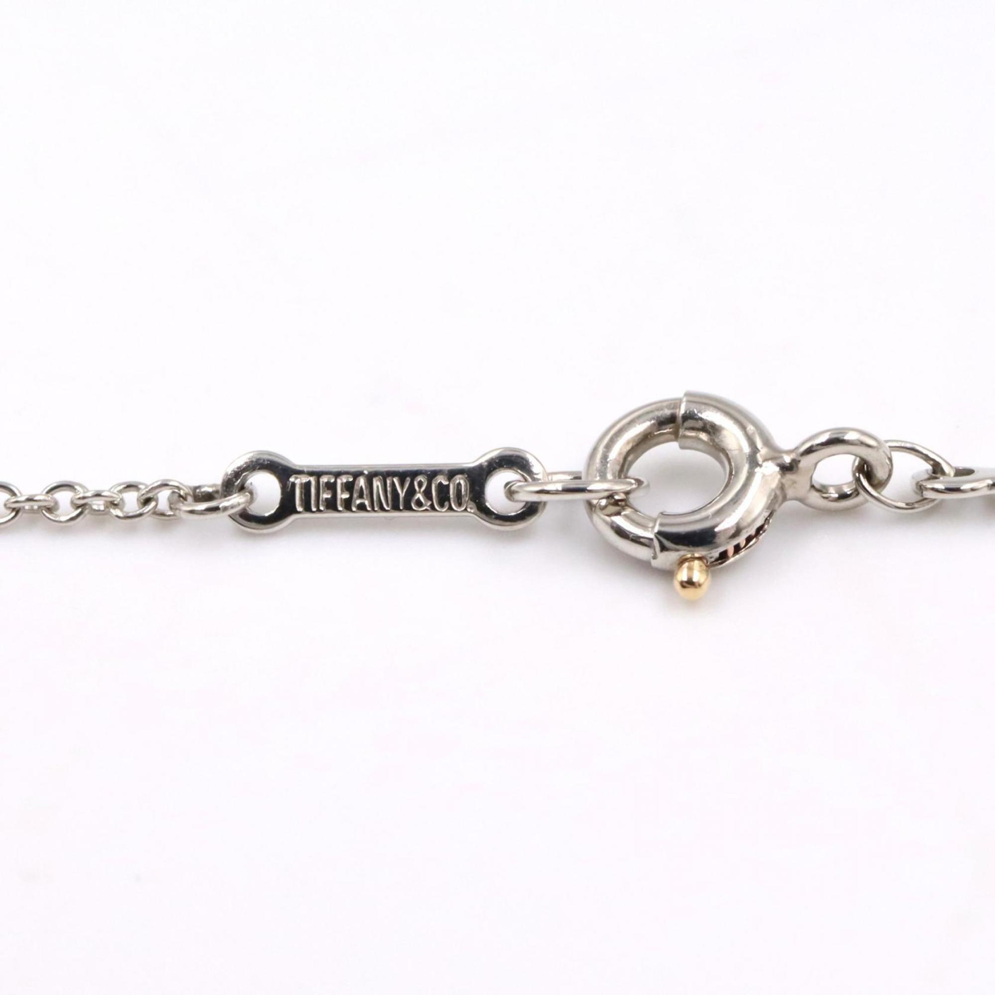 Elsa Peretti Diamonds By The Yard Pendant Necklace Sterling Silver and Platinum and Diamond