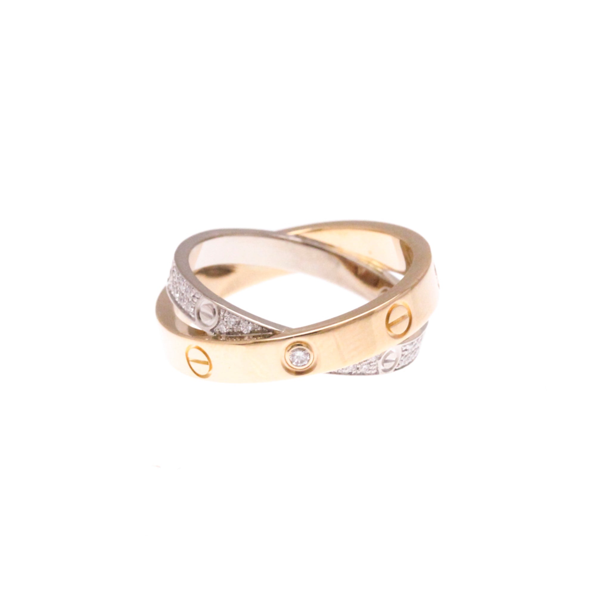 Ring 18K Rose Gold and 18K White Gold with Diamond