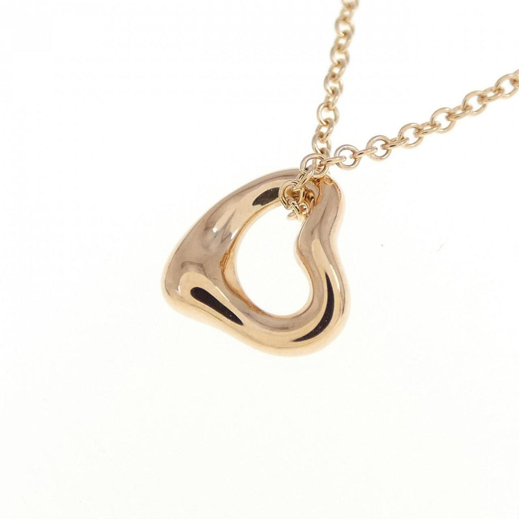 Open Heart Pendant Necklace 18K Rose Gold 6.7mm