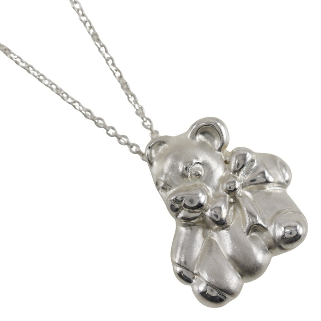 Bear Pendant Necklace Sterling Silver