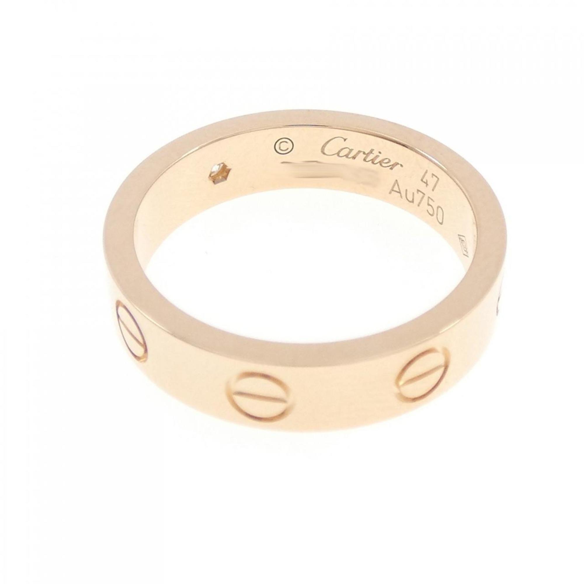 Love Ring 18K Rose Gold Mini with Diamond