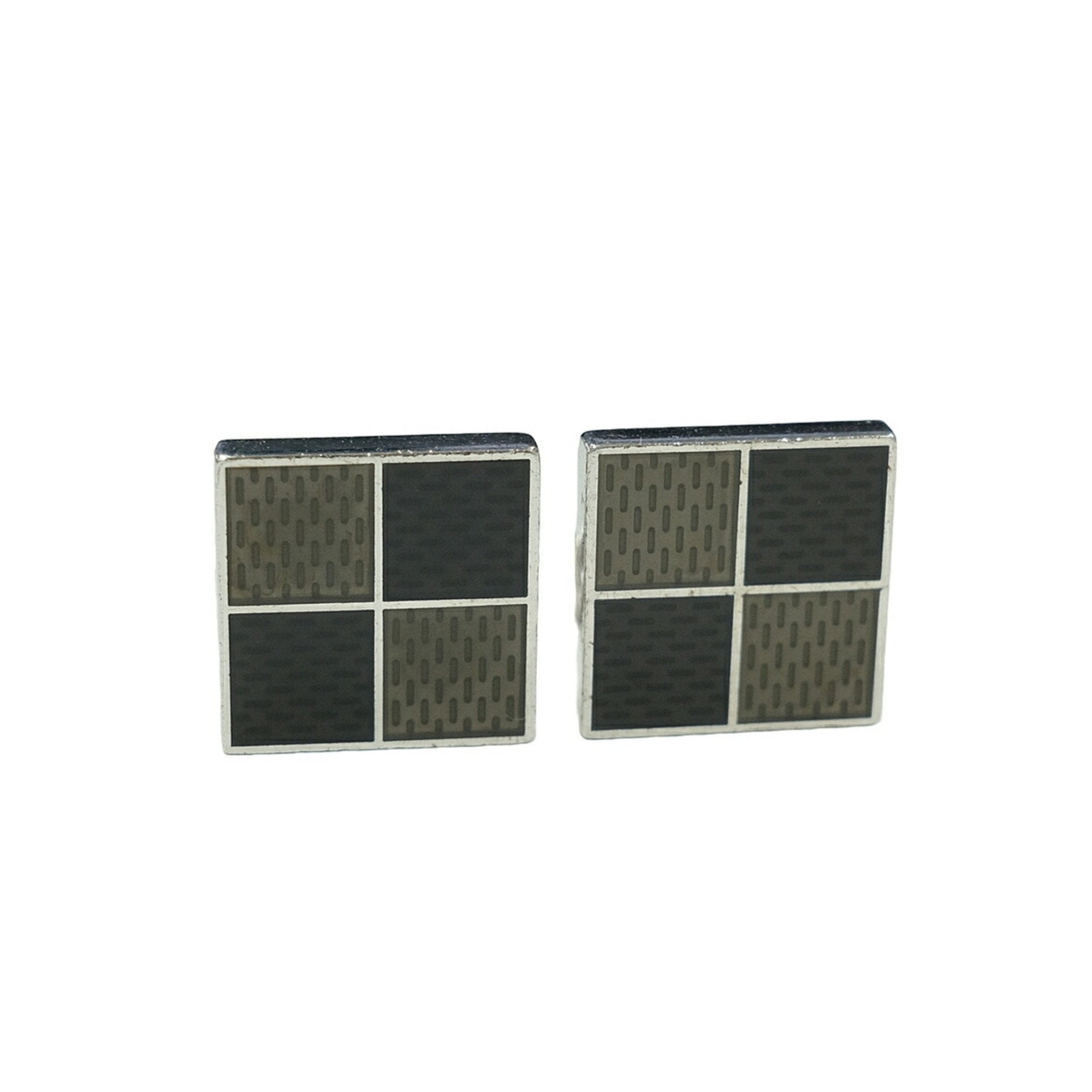 Button De Manchette Damier Cufflinks Sterling Silver Bracelet
