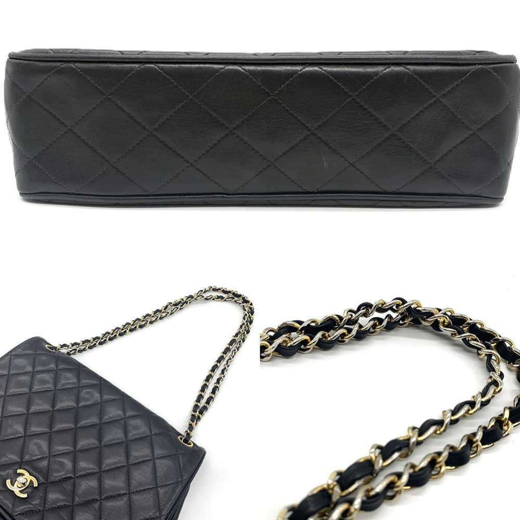 Vintage Full Flap Bag Quilted Lambskin Medium
