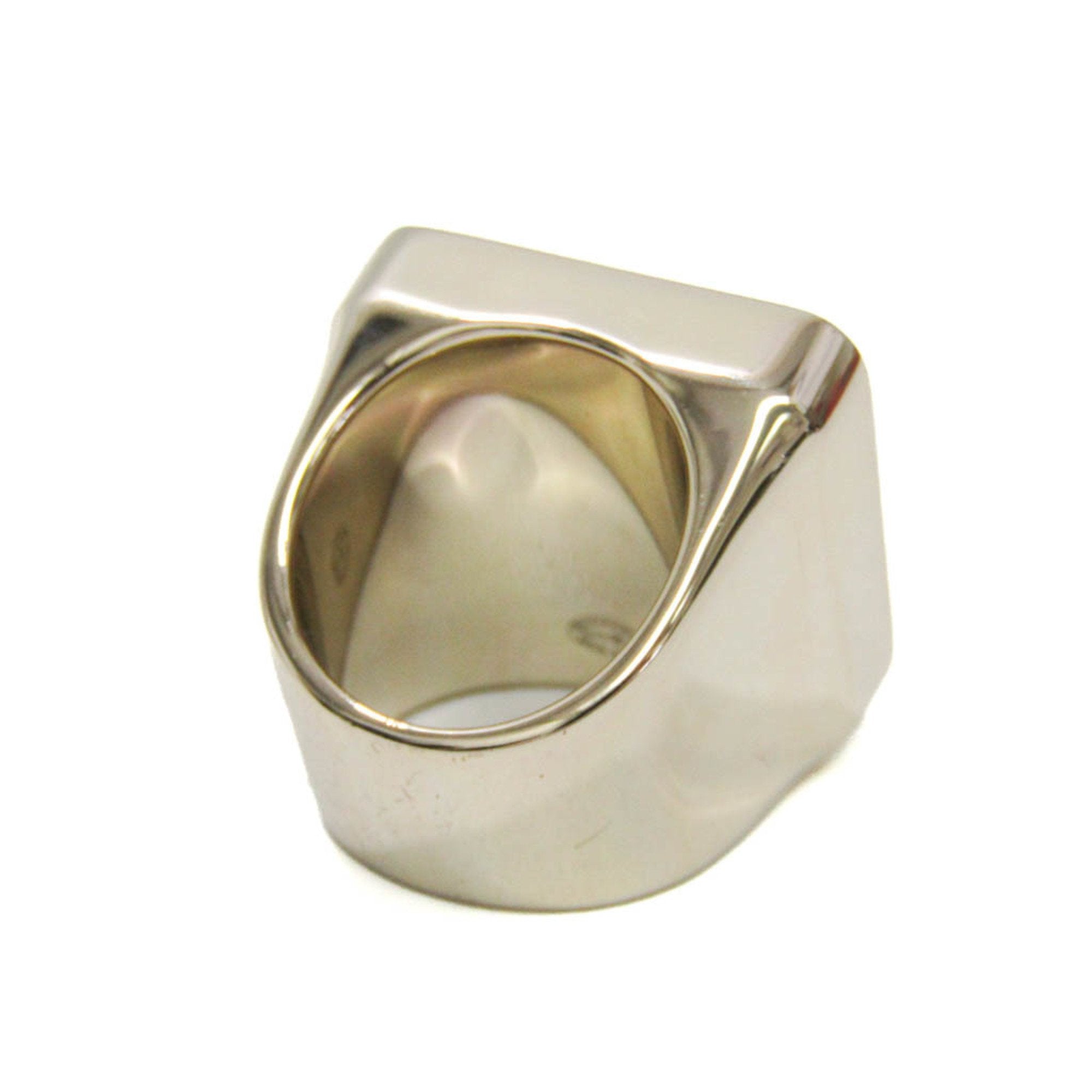 CC Logo Ring Silver-Tone Metal