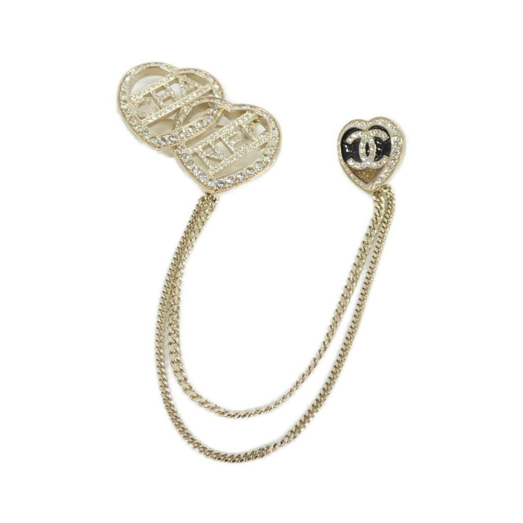 Brooch Metal Black and Gold
