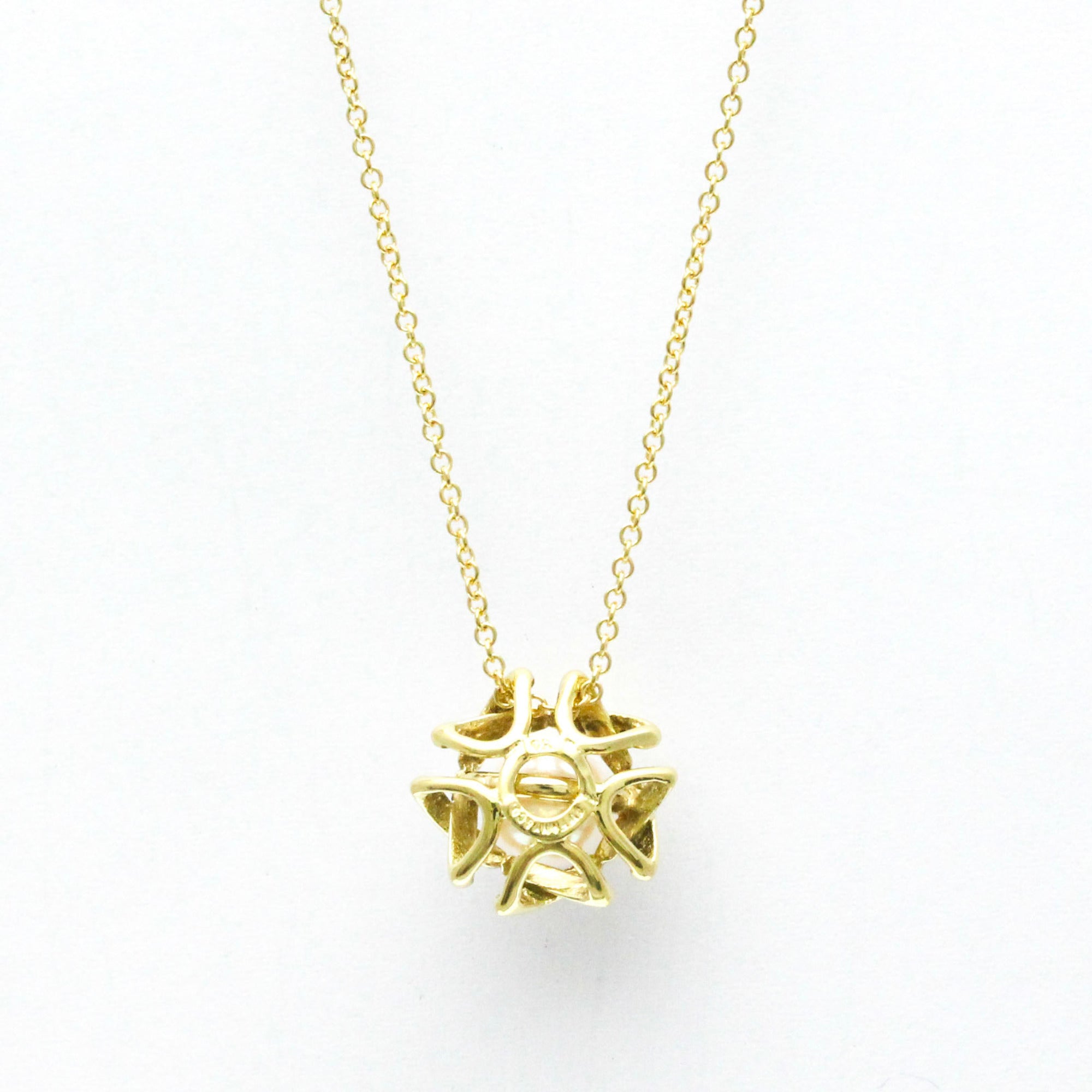Pendant Necklace 18K Yellow Gold with Pearl