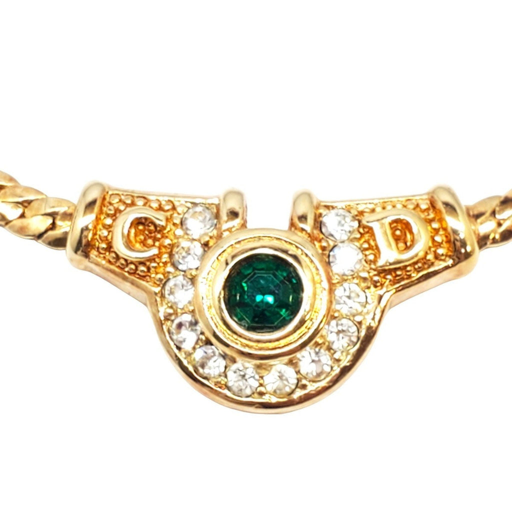 Pendant Necklace Gold With Rhinestone